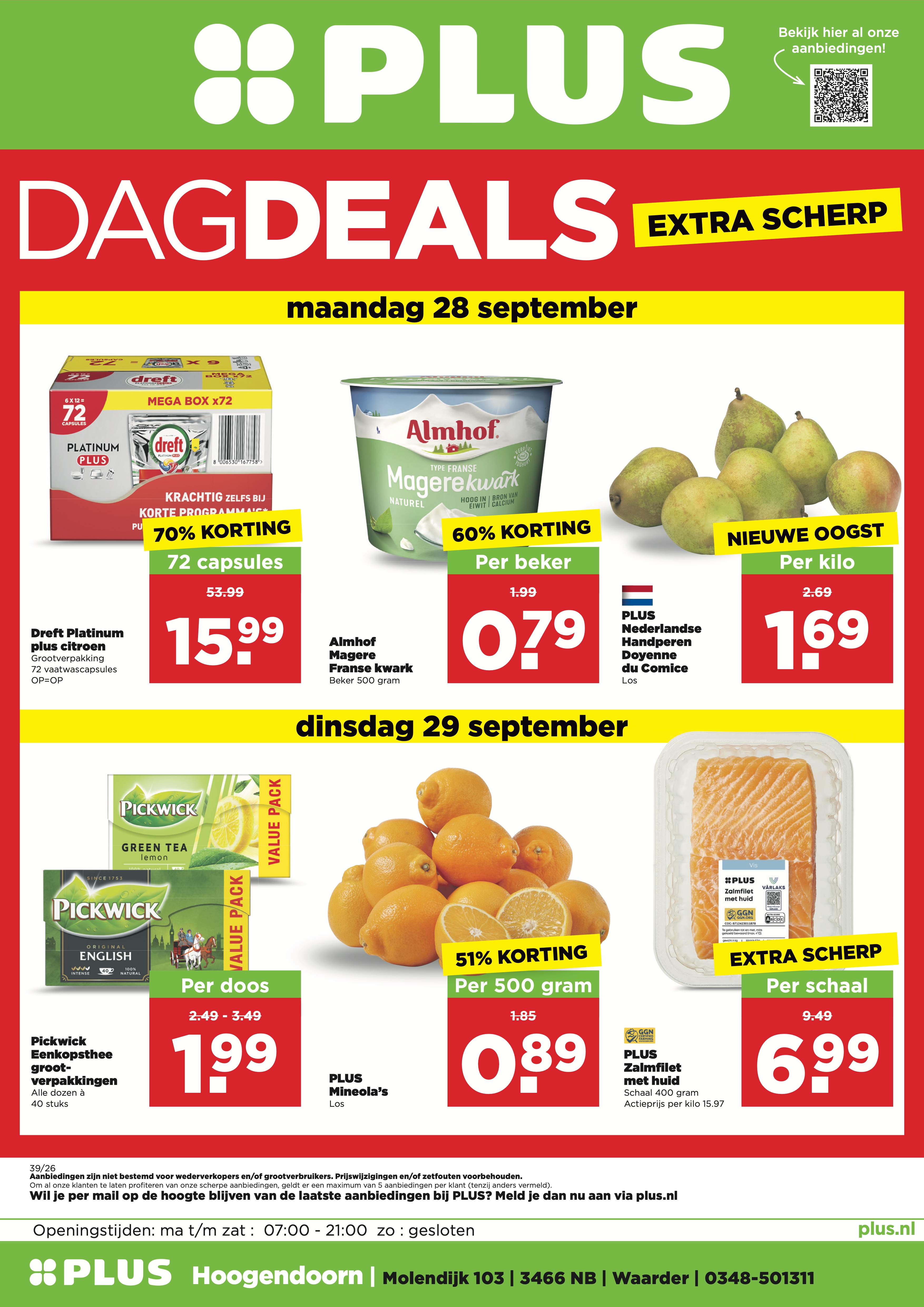 Plus Dagdeals 26 t/m 29 sept