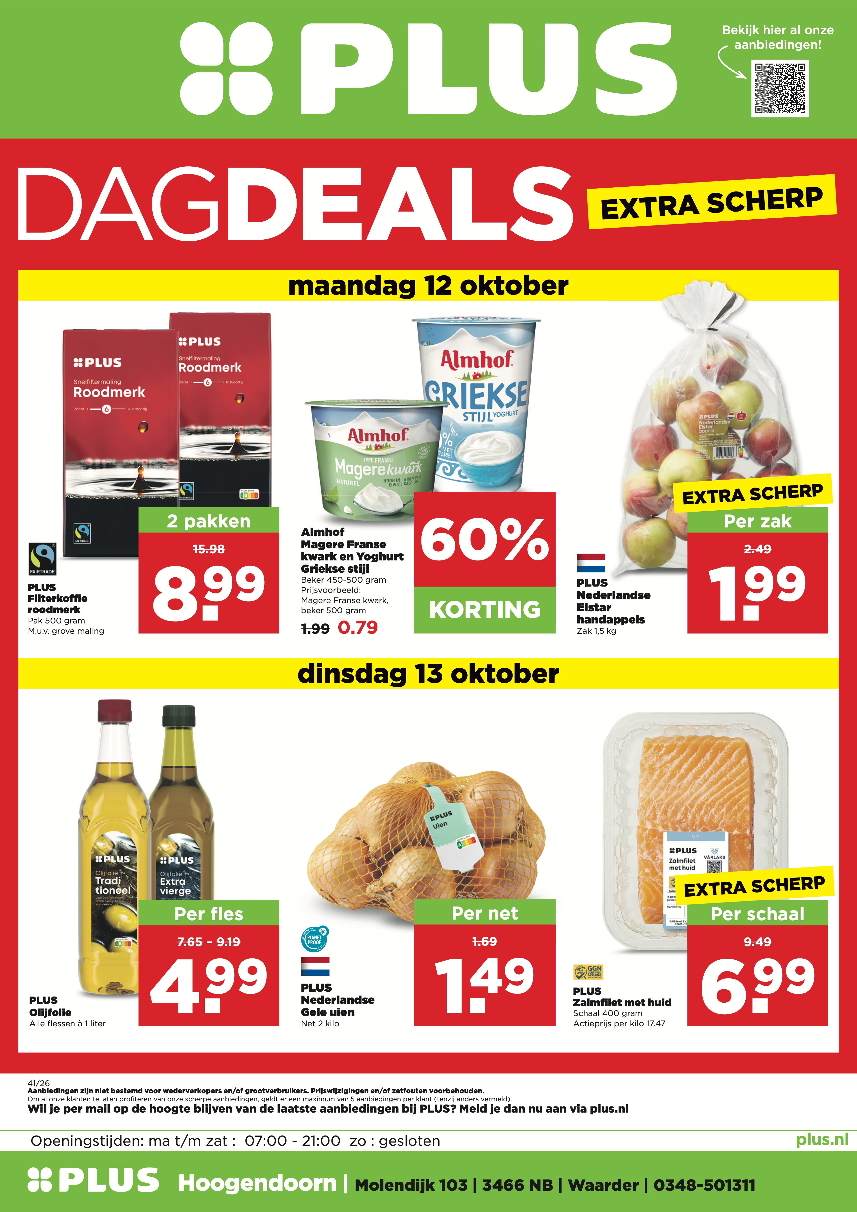 Plus Dagdeals 10 t/m 13 okt