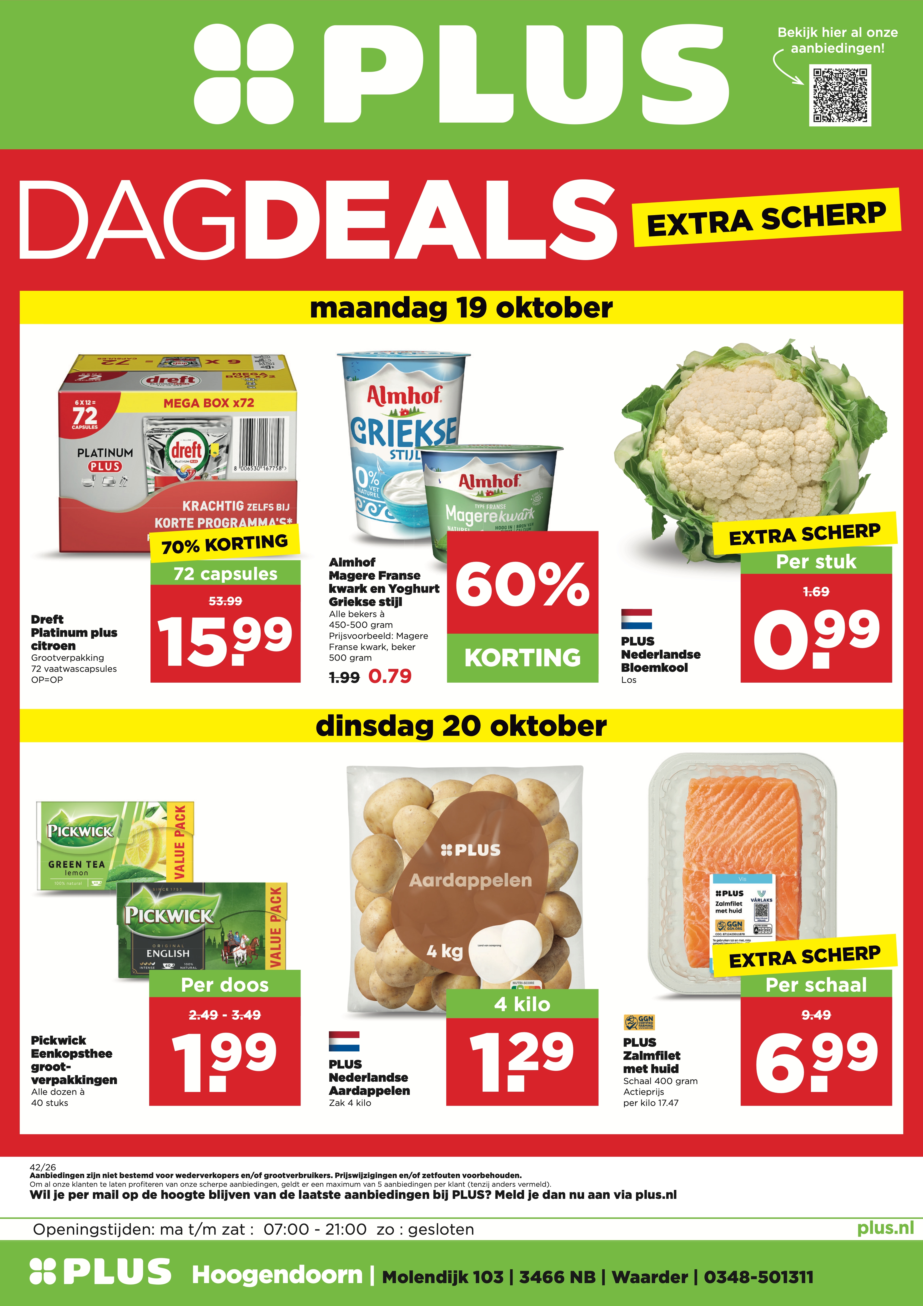 Plus Dag Deals 19 en 20 oktober
