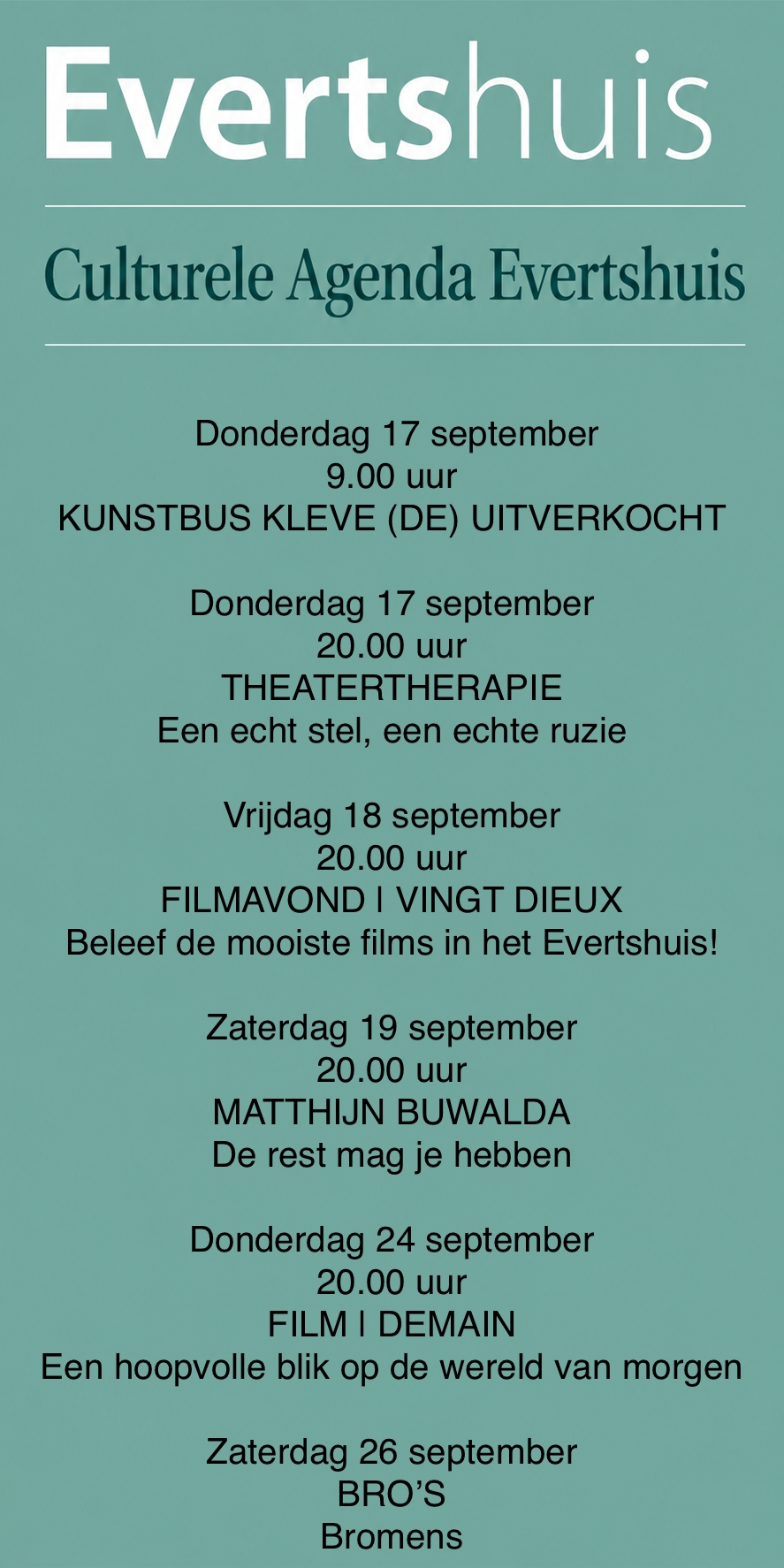 Evertshuis 2e advertentie